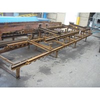 Roller conveyor, 20 m x 1 m